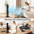 thumbnail image 6 of 36 Inches Bladeless Tower Fan with Remote for Bedroom,90°Oscillation Standing Floor Fans that Blow Cold Air with 9H Timer & Child Lock,Ultra Quiet Small Cooling Fans for Office - Black, 6 of 7
