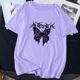 thumbnail image 2 of Womens Cotton Short Sleeve Tops O Neck T Shirts Loose Fit Soft Basic Tees Trendy Casual Summer Tops, 2 of 4