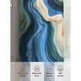 thumbnail image 6 of Abstract Art Sheer Curtains for Living Room Bedroom, Light-filtering Sheer Curtain, Orange Green Blue Texture Modernism Light-Rod Pocket Voile Window Treatment Drapes, 52’’Wx45’’L, 2 Panels Set, 6 of 7