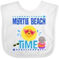 thumbnail image 3 of Inktastic Myrtle Beach Vacation Time Girls Baby Bib, 3 of 4