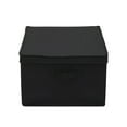 thumbnail image 6 of Household Essentials Jumbo Fabric Storage Bins 2 Pack, Sturdy Sides and Reinforced Bottom, Luxe Poly Linen Fabric, Black Linen, 6 of 7