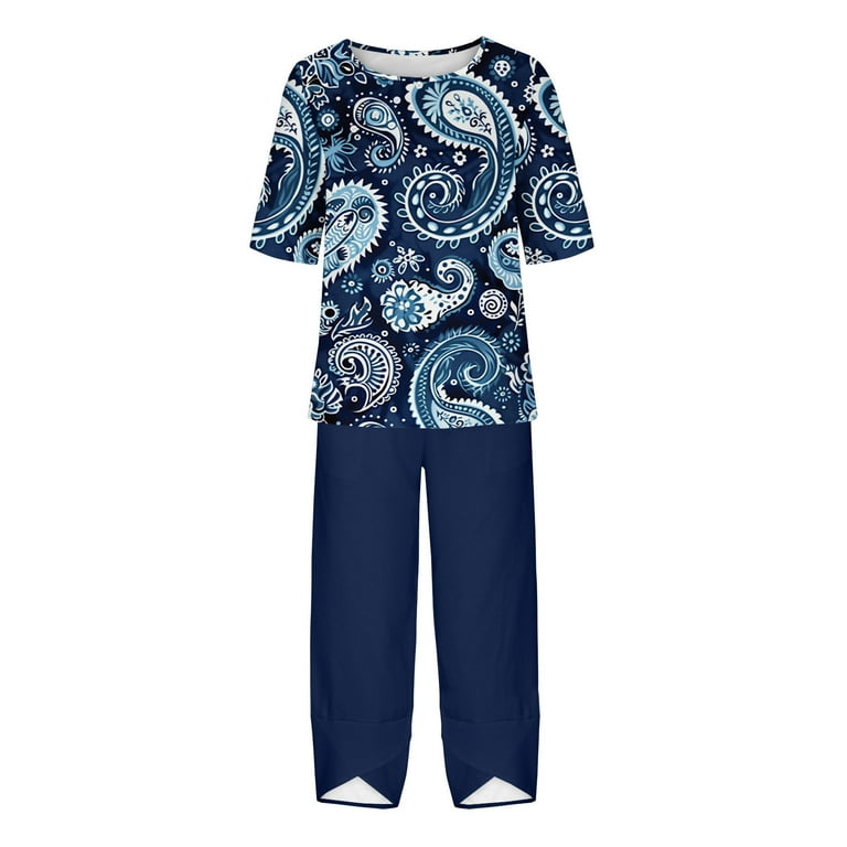 DDAPJ pyju Womens Summer Piece Outfits Plus Size Lounge Matching