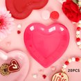 thumbnail image 2 of Gupgi 20pcs Disposable Tableware Set, Heart Shape Plates or Napkins Valentine's Day Party Supplies Photography Props, 2 of 6