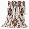 thumbnail image 2 of Bohemian Dreamcatcher Pattern Cream Rustic, Cozy Friendship Quote Scene, Warm Flannel Blanket for Living Room and Reading Nook, Art Lovers Friendship Gift, Artistic Home Decor, 2 of 9