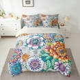 thumbnail image 2 of Manfei Boho Sunflower 7-Piece Twin Bedding Sets,Rustic Flower Floral Bedding Comforter Set,Watercolor Country Plant Sheet Sets For Kids,Luxury Bedroom Decor Reversible, 2 of 8