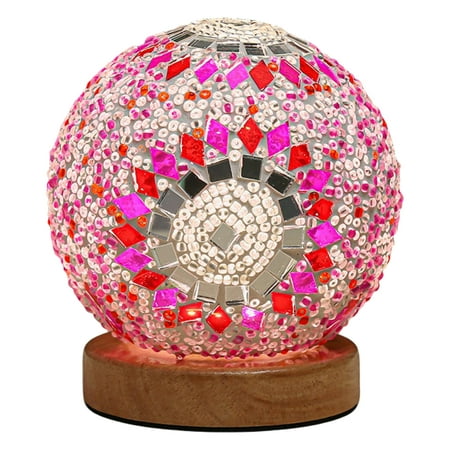 

GoldHub Baroque Night Light Eco-friendly Three-color Stepless Dimming Soft Lighting Beautiful Wide Applications Table Decoration Wood Bohemian Style Night Lamp Living Room Supply