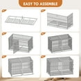 thumbnail image 3 of Jopath 61" Extra Large Heavy Duty Dog Crate Dog cage Strong Metal Dog Kennels and Pens Crates for Large Dogs, 3 of 9