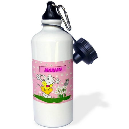 

3dRose Mariah - Decorative Name Specific Childrens Art Sports Water Bottle 21oz