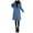 Blue, variant on Aboser Womens Elegant Peacoats with Hood Trendy Double Breasted Long Jackets Dressy Casual Lapel Collar Woolen Coats Business Work Outerwear Ladies Jacket Coat Pink XXXL