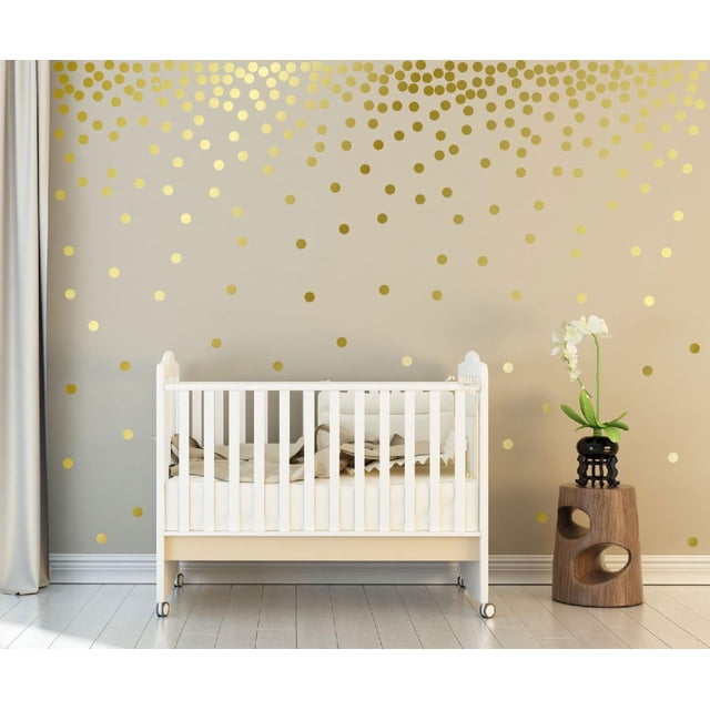 162x Adhesivos de Pared Puntos en ORO Autoadhesivos I Adhesivos Dorados Círculos para Paredes y Muebles I Adhesivos de Pared Habitación Infantil Puntos de Cielo Estrellado (Oro)