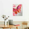 thumbnail image 3 of Nawypu Pink Butterfly Wall Art Canvas Preppy Room Decor Poster Aesthetic Posters for Wall Watercolor Butterfly Art Pink Trendy Room Decor Teens Girly Poster Aesthetic Wall Art Prints, 3 of 5