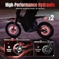 thumbnail image 4 of Yozma IN10 PRO Electric Dirt Bike, 5500W Peak Motor Max 50 Mph, 60V 27Ah Battery, 17"/14" Tires, Dual Hydraulic Brakes, All Terrain Motorized Dirt Bikes, Red, 4 of 9
