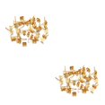 thumbnail image 2 of Qarigey Pendiente Stud Base Hecho a mano Popular Personalidad Alfileres de oreja Ajuste Herramienta de fabricación de joyas Boda Suministros Oro 5 mm 2Conjunto, 2 of 6