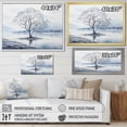 thumbnail image 4 of Designart "Tree Monochrome Silent Landscape" Landscape Trees Floater Framed Canvas Print, 4 of 7
