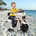 thumbnail image 6 of Eastvita 6V Kids Ride-On Dirt Bike Motorcycle, Music, Headlight, For Toddlers 1-4, Off-White, 6 of 9