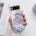 thumbnail image 4 of For Samsung Galaxy Z Flip4/Flip3 5G Phone Case，Shockproof Luxury Blu-ray Cute Cartoon Star Girl ,Silm PC Flip Case Cover, 4 of 5