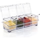 thumbnail image 1 of Caja de condimentos, recipientes de almacenamiento de acrílico transparente para especias con cucharas | Haga que cocinar sea simple | juego de 4 piezas, 1 of 6
