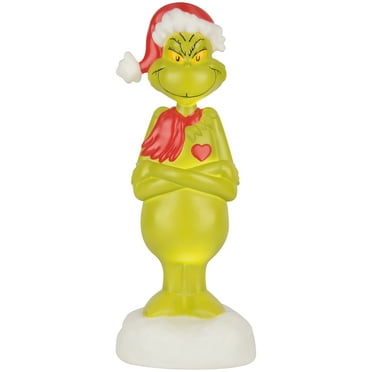 Christmas Lighted Blow Mold Outdoor Decor Grinch w/ Scarf and Hat 14.17 x 5.51 in x 5.66 in .88 lb