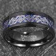 thumbnail image 4 of 8mm Celtic Knot Tungsten Carbide Ring for Men Black Wedding Engagement Band, 4 of 5