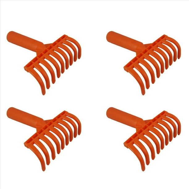 4X Cabezas de Rastrillo para Aceitunas, Rastrillo de 9 Dientes, Pala de Plástico Multiusos, Rastrillo para Recoger Aceitunas, Herramientas de Jardinería, Diámetro Interior de 2,5cm