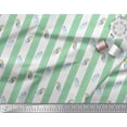 thumbnail image 2 of Soimoi Green Rayon Fabric Ice Cream Pops & Stripe Decor Fabric Printed Yard 56 Inch Wide, 2 of 3