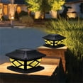 thumbnail image 4 of Aplique de pared solar para exterior con 2 modos de color | Plástico ABS impermeable | Lámpara de pilar para puerta de jardín o patio, ideal para decoración del hogar, 4 of 9