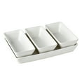 thumbnail image 2 of Denmark Tools for Cooks 4-Piece Ceramic Serving Set Platter Tray with Bowls Dips Appetizers, White, 2 of 7