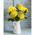 thumbnail image 5 of Artificial Flowers Realistic Roses, 25pcs Real Looking Fake Roses with Stem for DIY Wedding Bouquets Centerpieces Bridal Shower Party Home Romantic Decorations (Yellow), 5 of 5