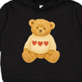thumbnail image 3 of Inktastic Adorable Vintage Bear Sweater with Hearts Toddler Hoodie, 3 of 4
