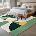 thumbnail image 5 of Abstract Watercolor Area&nbsp;Rug 5x7ft Street Art Green Geometric Design Non-Slip&nbsp;Washable Square&nbsp;Rugs Soft Felt Indoor Floor Mat for Bedroom Kitchen Living Room Bathroom, 5 of 9