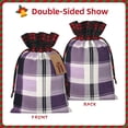 thumbnail image 4 of Color Matching Linen Bundle Mouth Gift Bag Can Be Used For Daily Small Items Lavenderblush Buffalo Plaid Check Tartan Scotland_1 Medium, 4 of 8