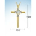 thumbnail image 5 of JewelersClub Opal Cross Necklaces for Women – 14k Gold over Silver Cross Necklace for Women Over .925 Sterling Silver Cross with White Diamond Accents – Hypoallergenic Cross Pendant, 5 of 5