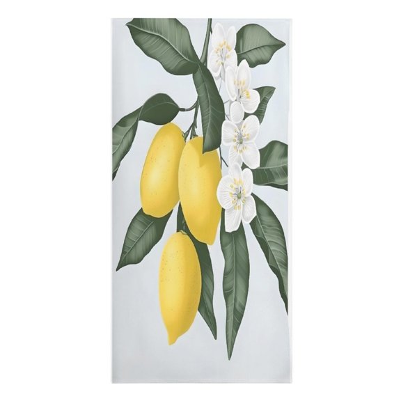 RKSupls Lemons Flowers Branch Microfiber Beach Towel Absorbent Compact Towels for Swimming Pool Beach Travel Things for Vacation Essentials Adult Gift,61.4×30.3Inch