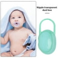 thumbnail image 3 of Baby Infant Pacifier Box Holder Portable Dust Proof Newborn Soother Travel Storage Case, Green, 3 of 9