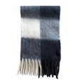 thumbnail image 3 of AWZXDE Large Plaid Scarf Winter Warm Thickened Cozy Shawl Wrap Soft Fashion Neckwear White, 3 of 3