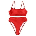thumbnail image 3 of Kcodviy Womens High Waisted Swimsuits Women Swimsuit Tops Colorful Bottom Padded Bathing Suits Women Bathing Suits Plus Size Bikini Sets Top Two Galaxy Tops Bra Piece Swimwear, 3 of 5
