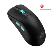 Asus ROG Harpe Ace Aim Lab Edition Gaming Mouse - Optical - Cable/Wireless - Bluetooth/Radio Frequency - 2.40 GHz - Black - USB 2.0 Type A - 36000 dpi - 5 Button(s) - 5 Programmable Button(s) - Sym...