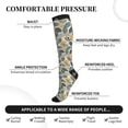 thumbnail image 2 of Sikiie Vintage Leaves 1 Pairs Compression Socks for Men and Women 15-20 mmHg Running Support Socks, 2 of 7