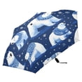 thumbnail image 4 of White Winter Polar Bears Compact Sun Umbrella Windproof Travel Umbrellas for Rain Strong Portable UV Protection, 4 of 8