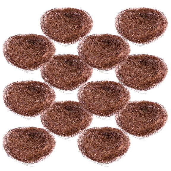 BESTOYARD Woven Bird Nests Artificial Bird Nest Hemp Thread 12Pcs Garden Decor
