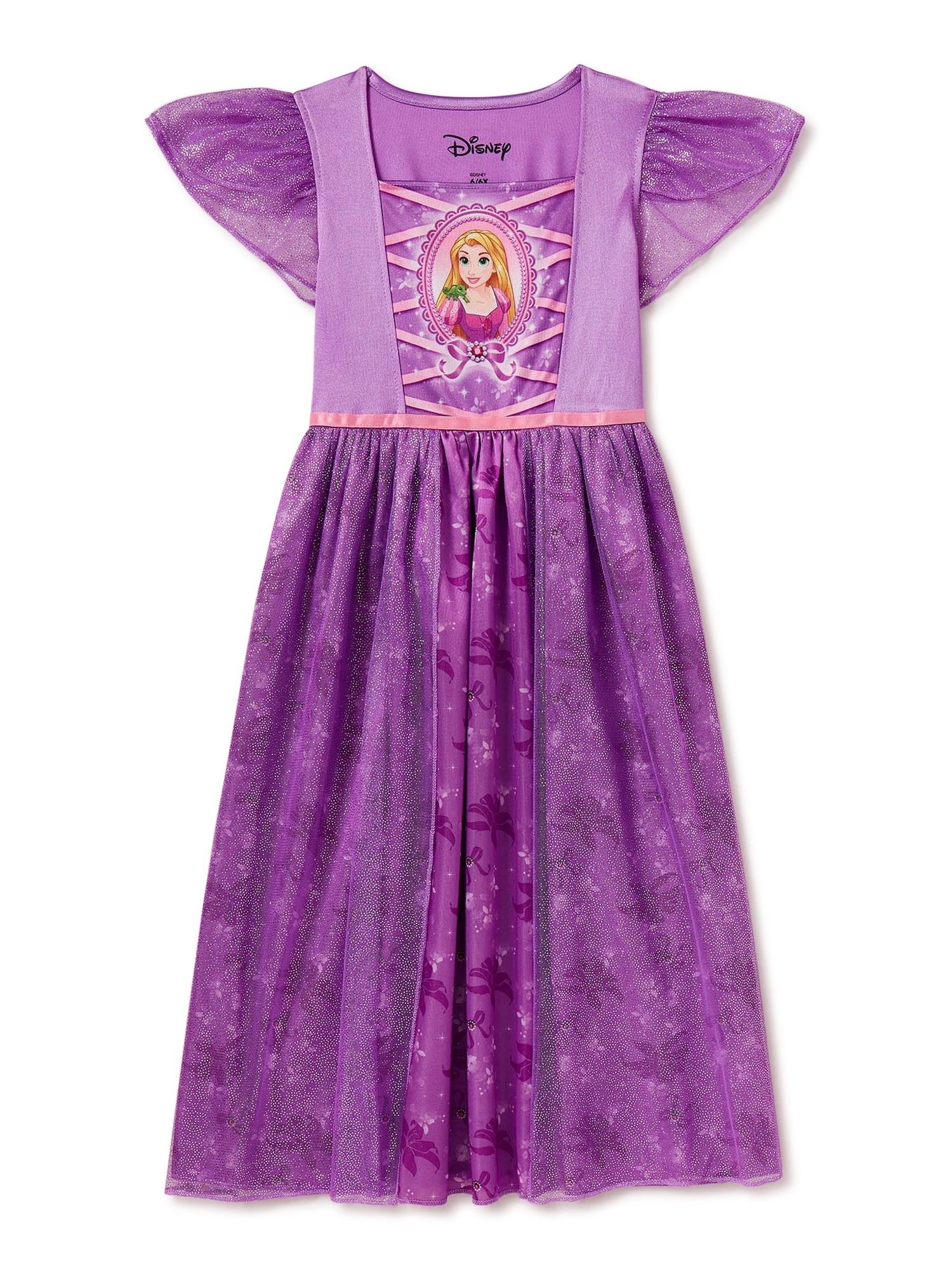 New Disney Purple Rapunzel Girls Nightgown Play-Dress Size 4,6,8 