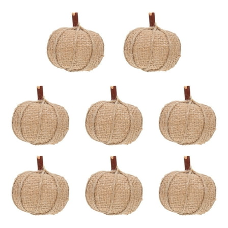 HOMOBABE 8Pcs Mini Pumpkins Khaki Pumpkin Shape Foam Resin for Fall Table Decor Haunted Houses