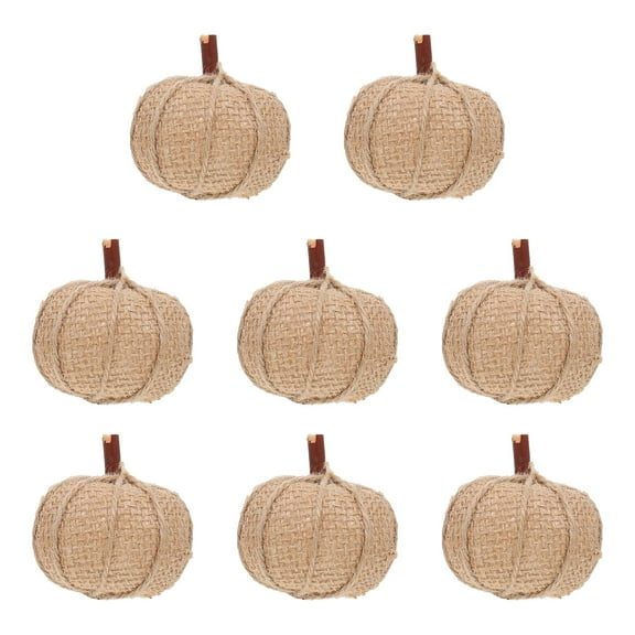HOMOBABE 8Pcs Mini Pumpkins Khaki Pumpkin Shape Foam Resin for Fall Table Decor Haunted Houses