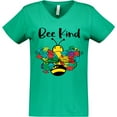 thumbnail image 3 of Inktastic Autism Awareness Bee Kind Women's V-Neck T-Shirt, 3 of 5