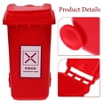 thumbnail image 4 of Minkissy Mini Recycling Bin Red PP Pen Holder for Dormitory Use 1Pack, 4 of 5