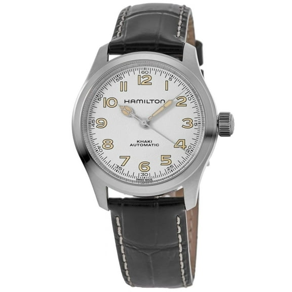 Hamilton Khaki Field Murph Automatic White Dial Leather Strap Men's Watch H70405710
