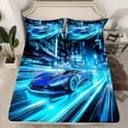thumbnail image 2 of Castle Fairy Sport Car Queen Sheet Sets for Children Teens Adults,Speed Race Car Bed Set, 2 of 7