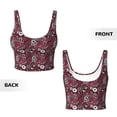 thumbnail image 5 of Xecao Daisies Flowers for Sports Bra with Removable Pads, Crop Tank Top Design, Women's Longline Sports Bra - Non-Wired - X-Large, 5 of 9