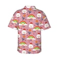 thumbnail image 4 of Xecao Cartoon Chicken print Hawaiian shirt - a stylish short-sleeve button-down for men, perfect for casual beach and tropical outings., 4 of 9