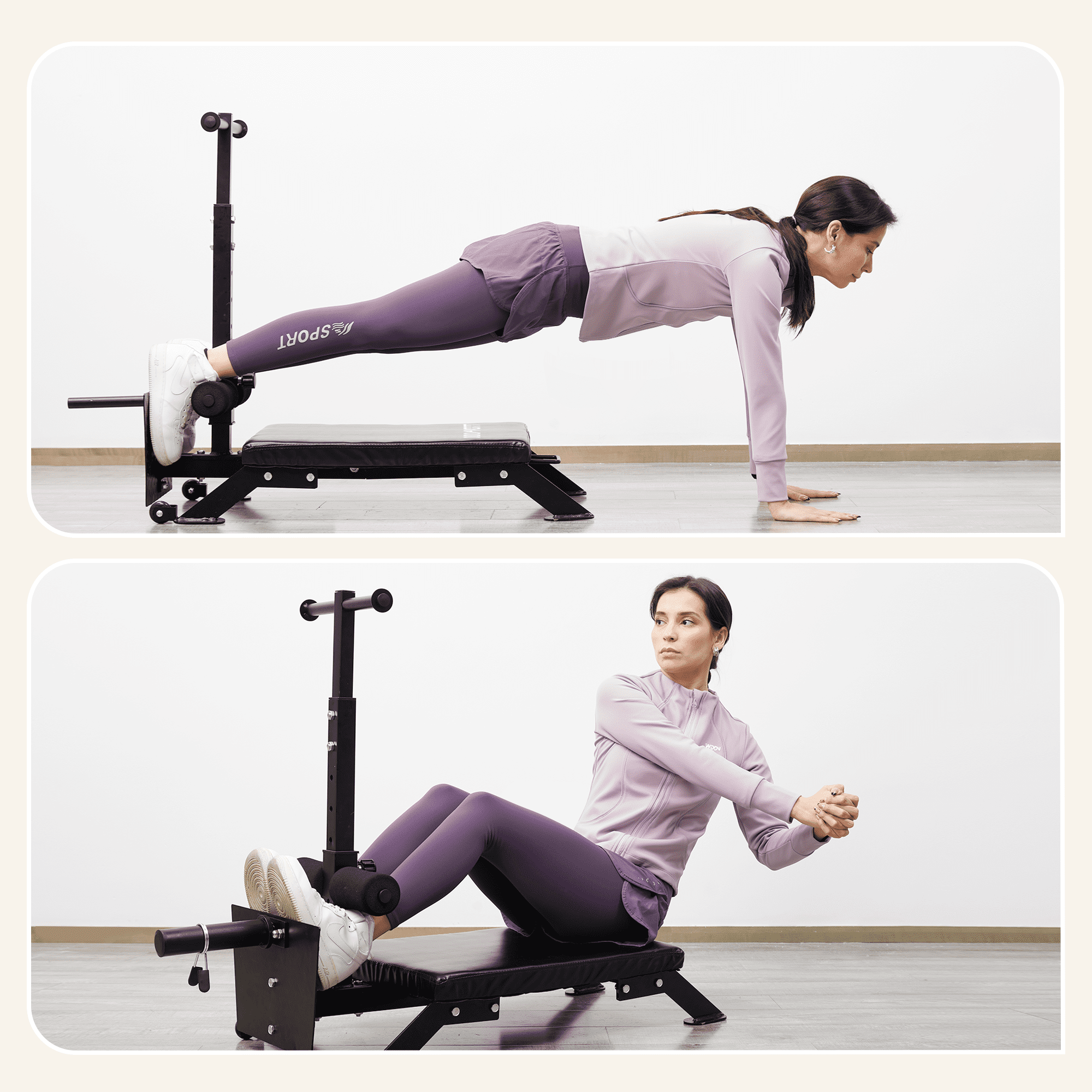 Cofiyard Nordic Curl Machine, Adjustable Hamstring Curl Bench, Glute Machine with Bands and Wheels, 450 lbs Heavy Duty Steel with Thick Foam Pad